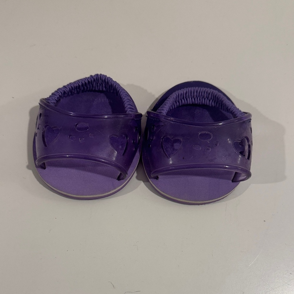 Build-A-Bear Workshop Purple Jelly Slide Sandals Plush Shoes Accessories
